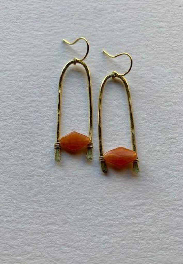 Brass Drop Earrings