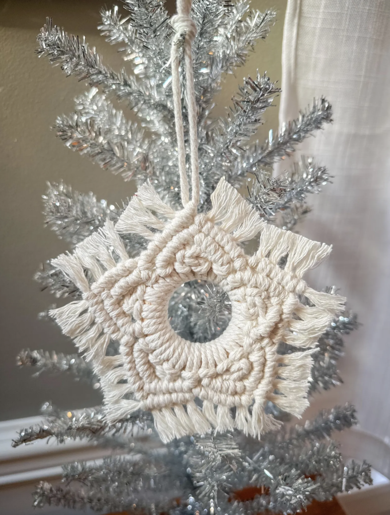 Macrame Snowflake Ornament