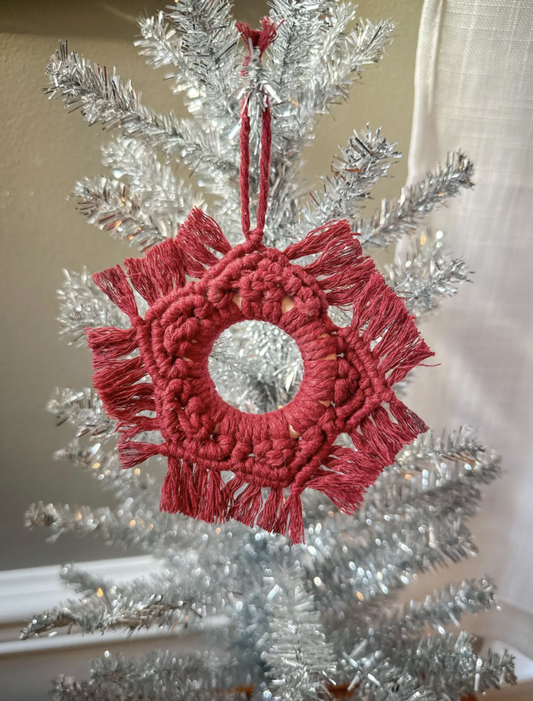 Macrame Snowflake Ornament