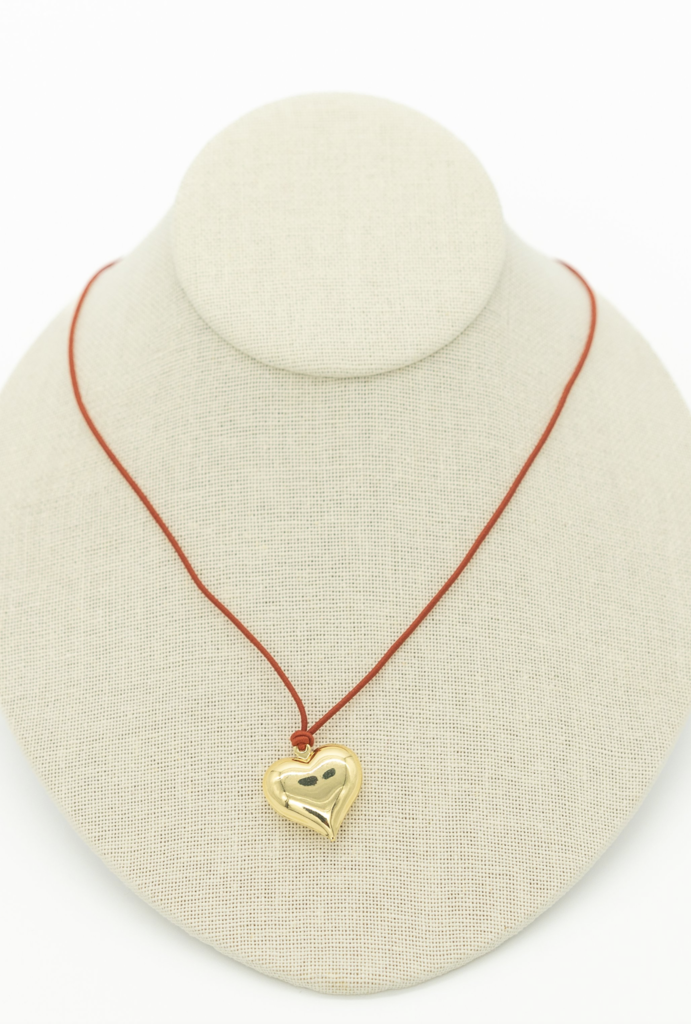 The OG Puffy Heart Necklace: Gold