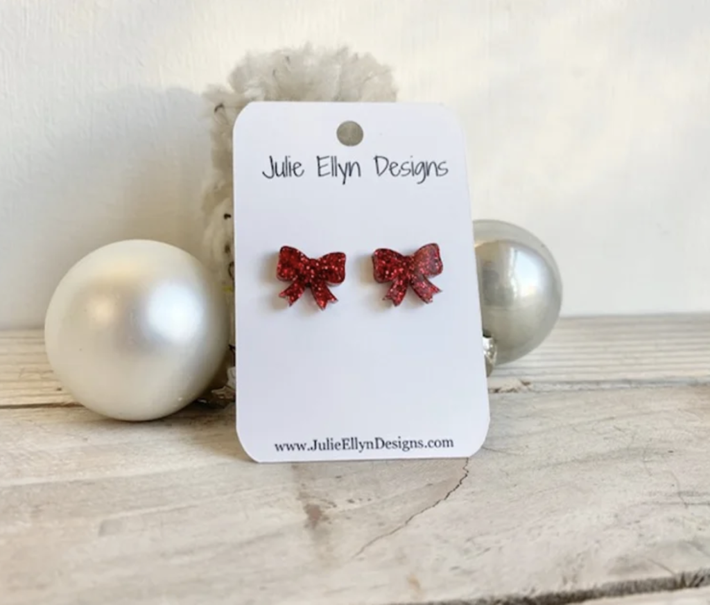 Sparkle Bow Stud Earrings