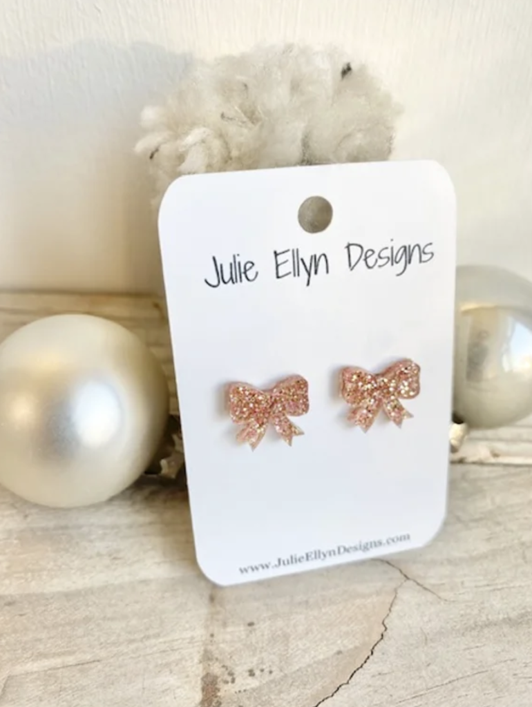 Sparkle Bow Stud Earrings