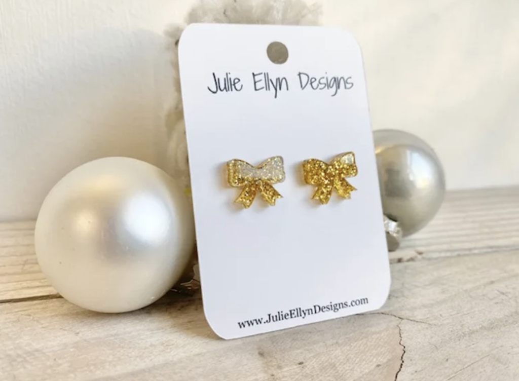 Sparkle Bow Stud Earrings