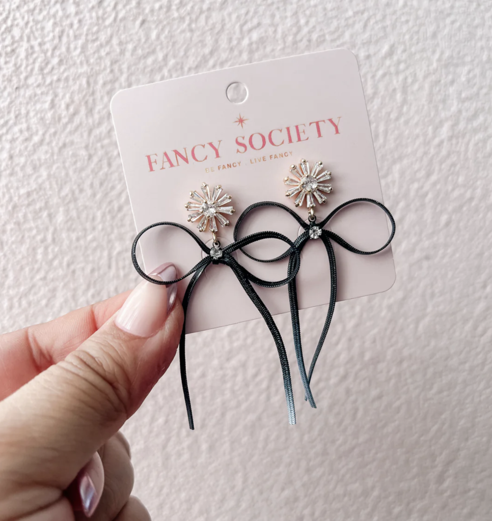 Bow Chain Earrings