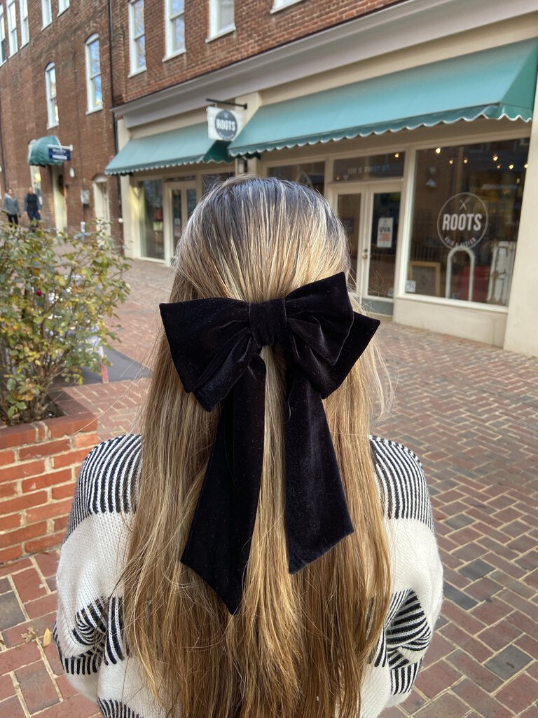 Velvet Double Bow Hair Clip