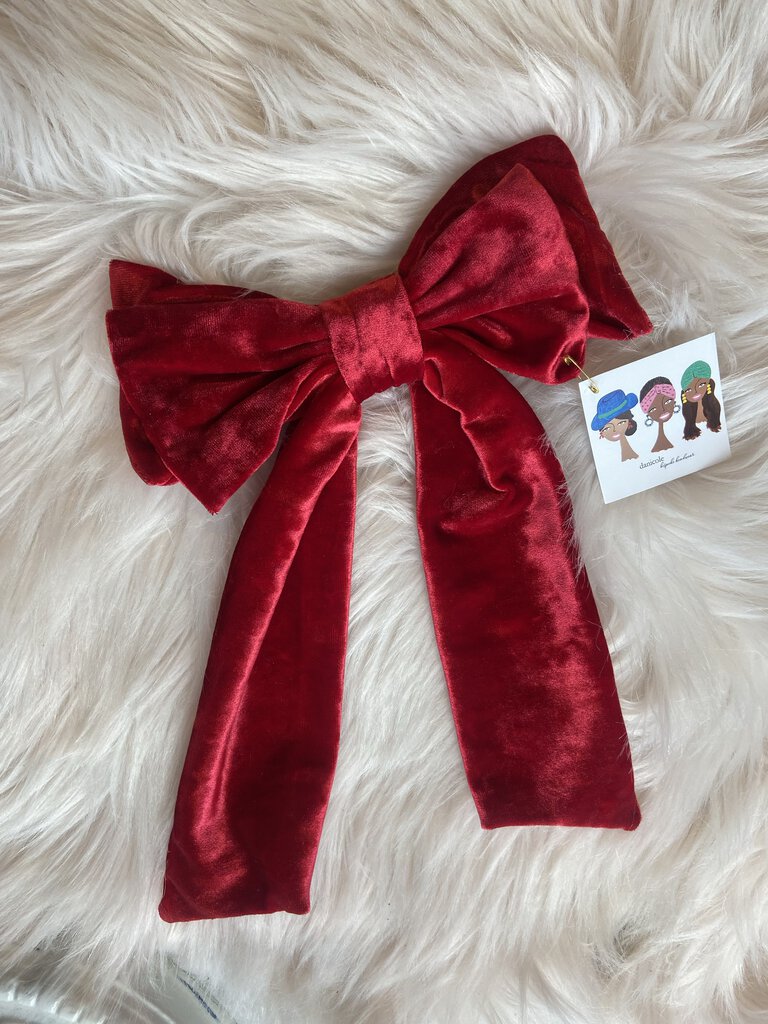 Velvet Double Bow Hair Clip